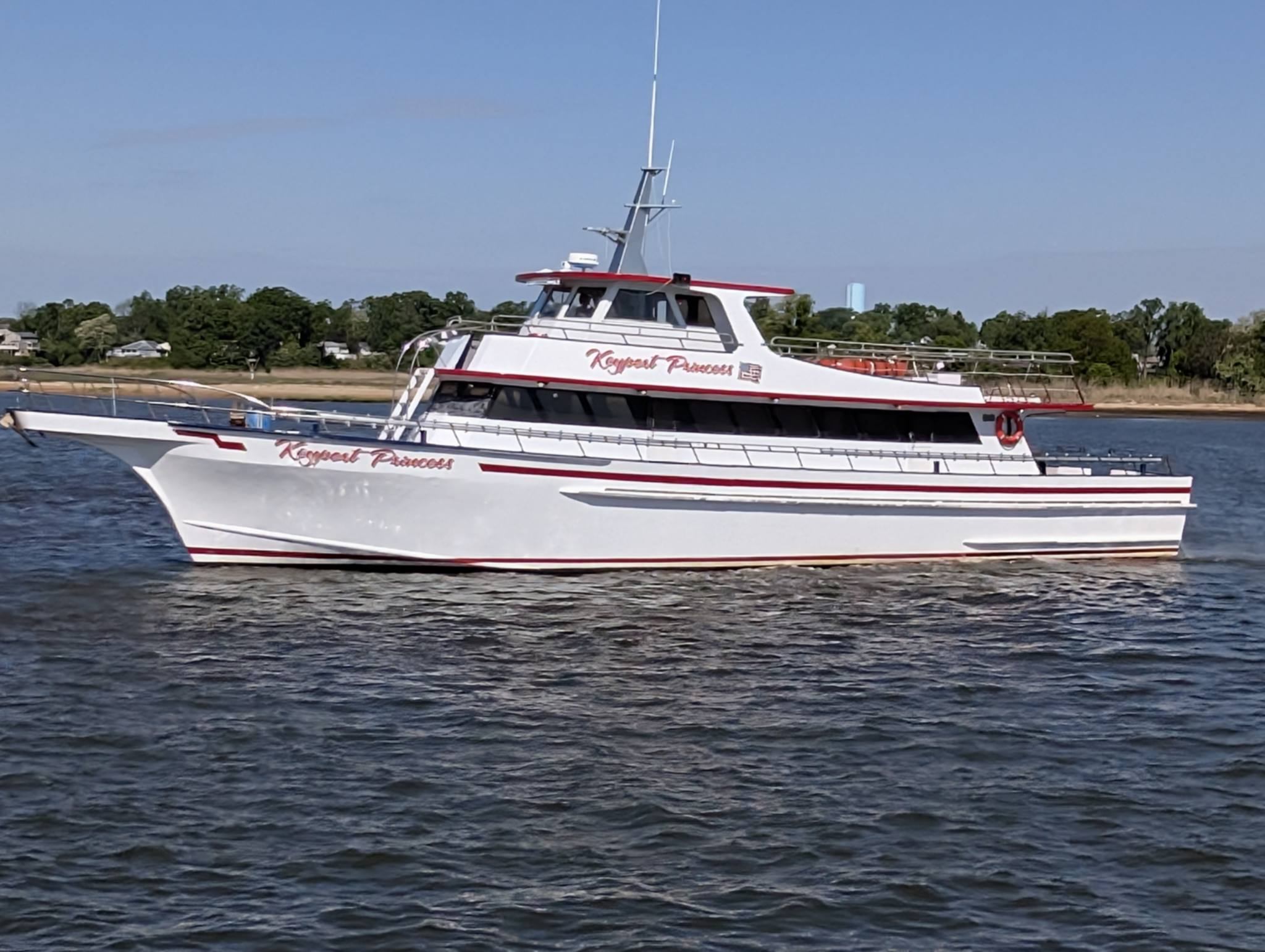 The 85-foot Keyport Princess under way on Raritan Bay