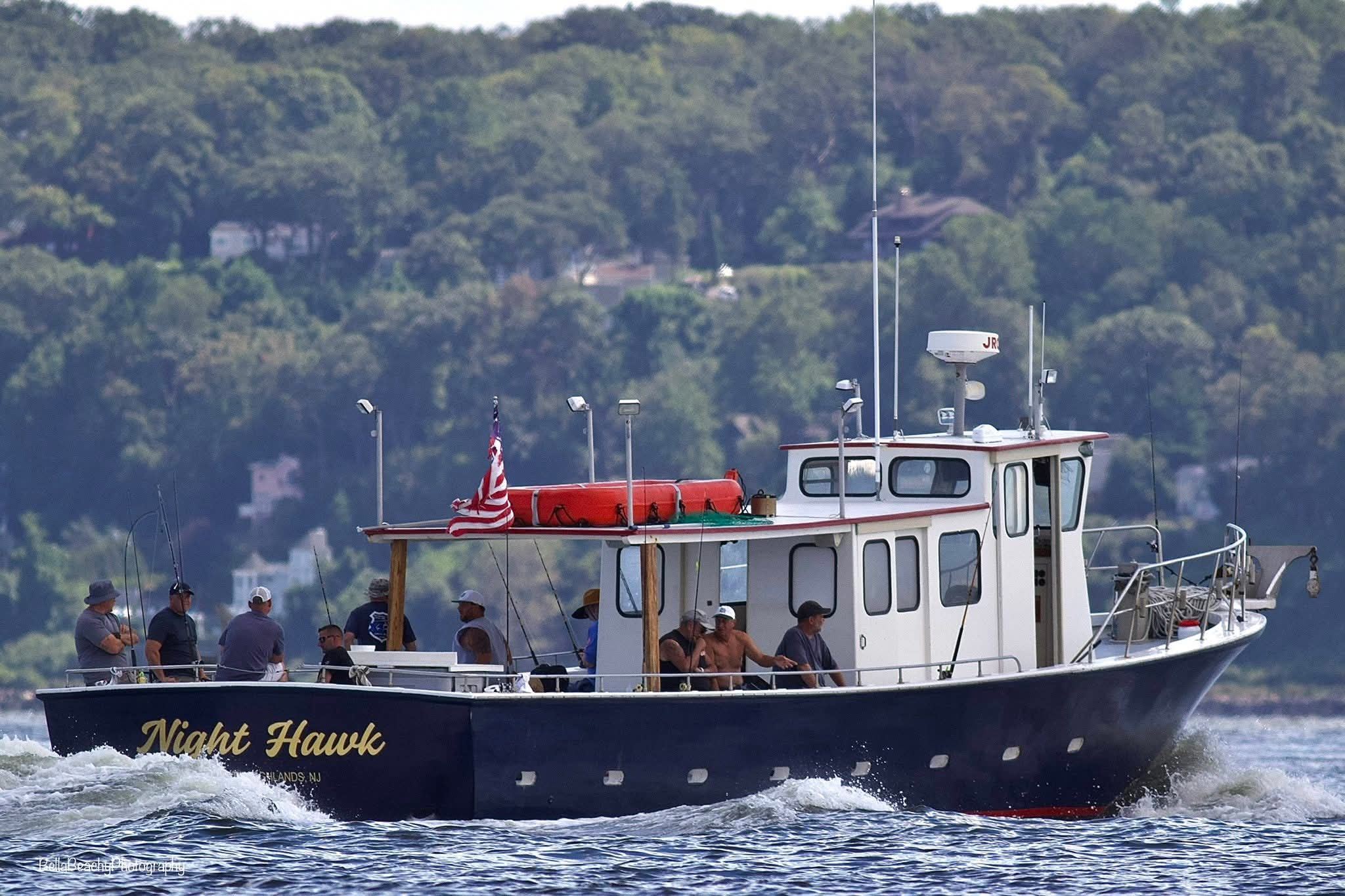 The Nighthawk running across the bay with anglers aboard